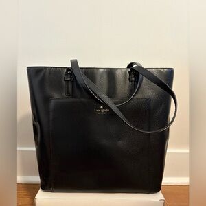 Kate Spade Black Leather Grand Street Sadie Tote, amazing condition